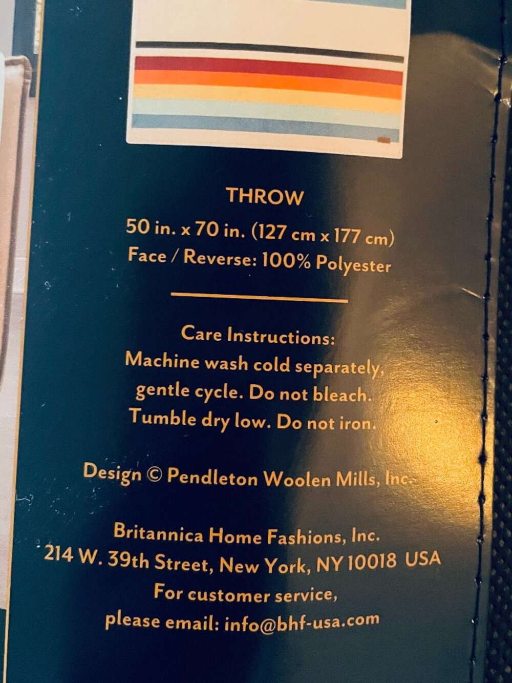 NWT Pendleton *REVERSIBLE Version* Cozy Colorful Rainbow Throw - See all photos! - Picture 6 of 11